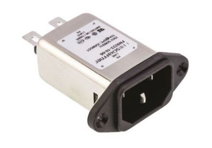 Picture of C14 IEC, EMI FILTER PLUG MALE P/M 250V 10A 400MHZ